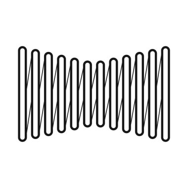 Bobin ve spiral işaretlerin vektör tasarımı. Ağ için bobin ve emici borsa simgesi web ögesi.