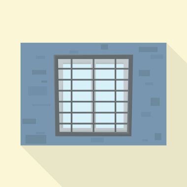 Pencere ve hapishane sembolü izole edilmiş. Depo için pencere ve hücre vektör simgesinin web ögesi.