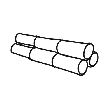 Sapı ve şeker ikonunun vektör çizimi. Ağın sapı ve yiyecek depolama sembolü grafiği.