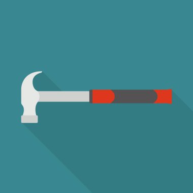 Çekiç ve alet ikonunun vektör çizimi. Stok için çekiç ve araç vektör simgesinin grafiği.