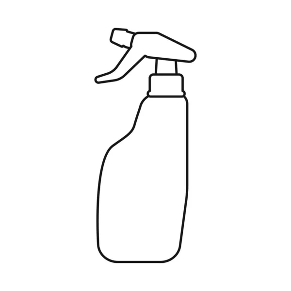 Ilustração vetorial de spray e ícone de garrafa. Elemento Web de spray e símbolo de estoque de água para web. —  Vetores de Stock