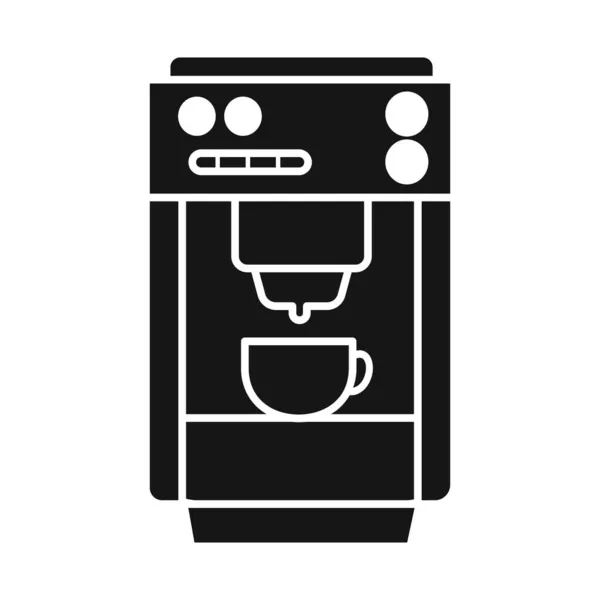 Vektorillustration der Kaffeemaschine und des Technologie-Symbols. Grafik der Kaffeemaschine und Gerätevektorsymbol für Aktien. — Stockvektor
