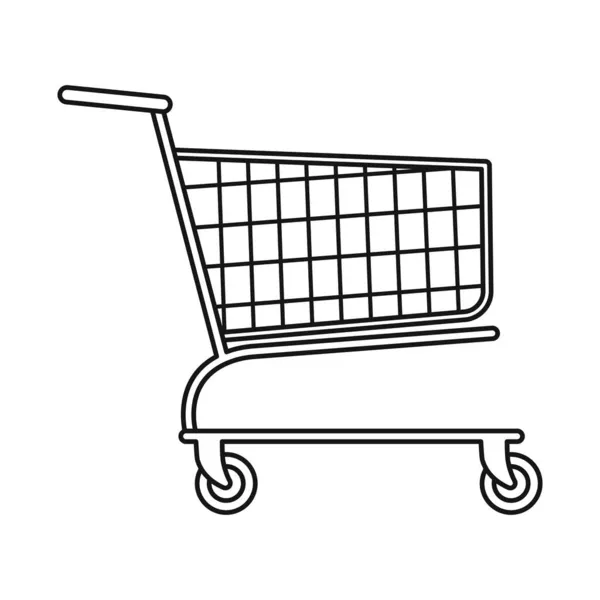 Projeto vetorial do carrinho e símbolo da cesta. Gráfico do carrinho e comprar estoque ilustração vetorial. — Vetor de Stock