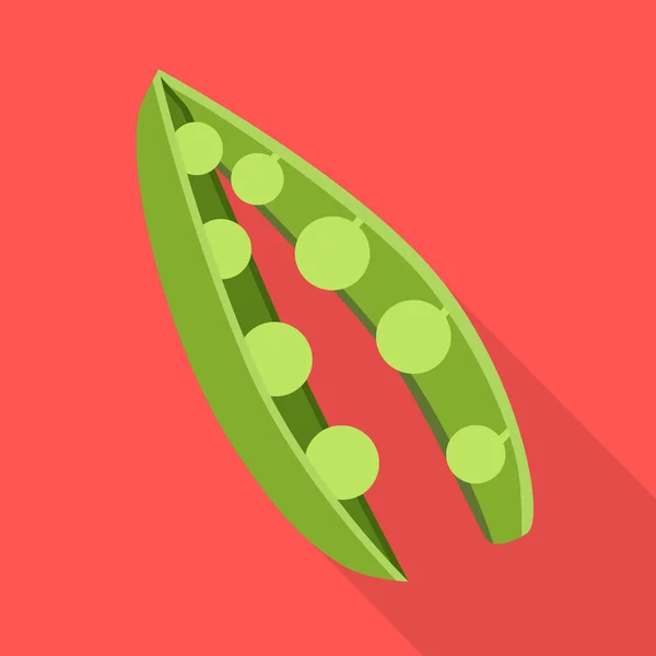 豆荚和豌豆标识的分离对象。豆荚和种子群符号的Web元素. — 图库矢量图片