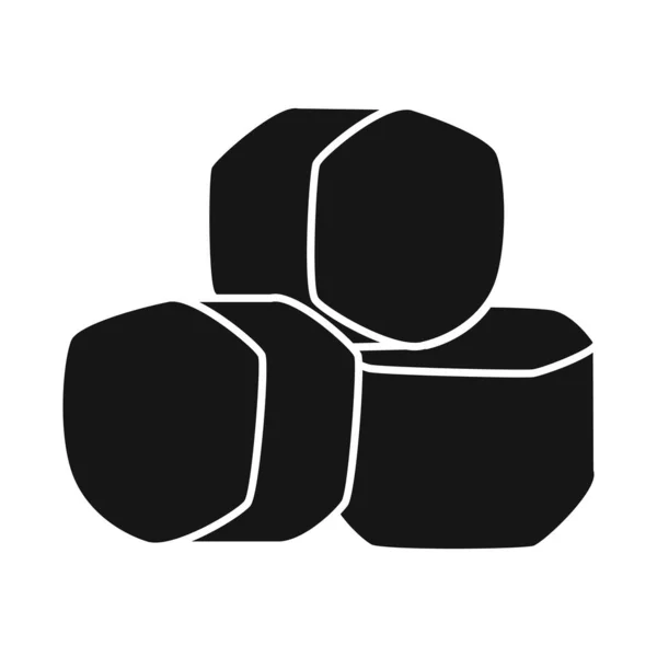 Векторний дизайн логотипу куба та тростини. Графіка кубика та символу запасів цукру для Інтернету . — стоковий вектор
