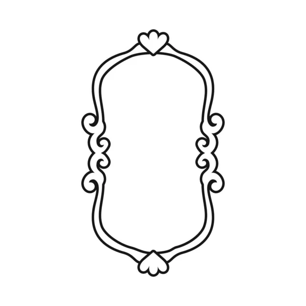 Enskilt föremål för spegel och kromskylt. Webb inslag av spegel och rektangel vektor ikon för lager. — Stock vektor
