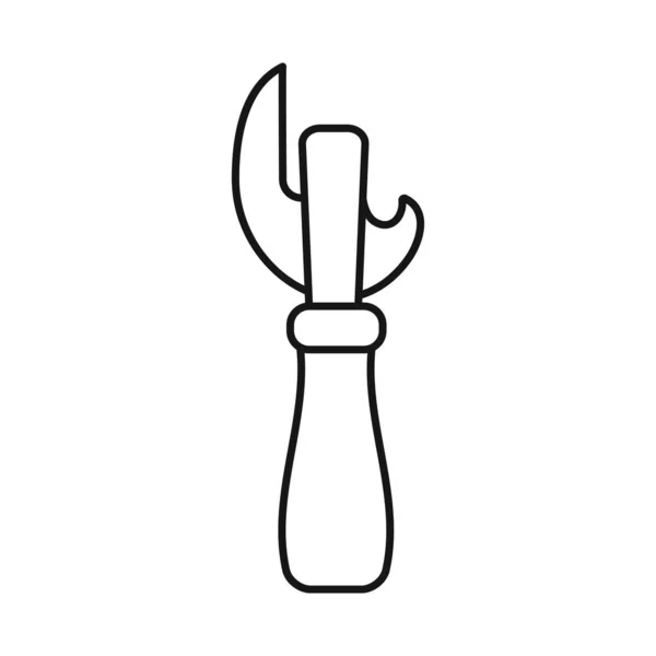 Ilustración vectorial de abrelatas y símbolo del vino. Gráfico de abrelatas e icono de vector de botella para stock. — Vector de stock