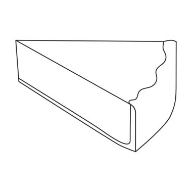 Kabak kek vektör simgesi. Beyaz arkaplan balkabağı pastası üzerinde izole edilmiş taslak vektör simgesi .