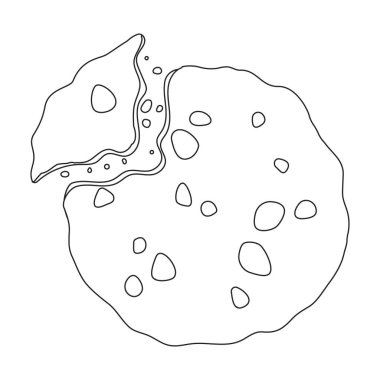 Kırıntı vektör simgesi olan çerezler. Çizgi vektör simgesi kırıntılı beyaz arkaplan kurabiyeleri üzerinde izole edilmiş..