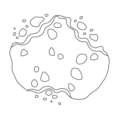 Kırıntı vektör simgesi olan çerezler. Çizgi vektör simgesi kırıntılı beyaz arkaplan kurabiyeleri üzerinde izole edilmiş..