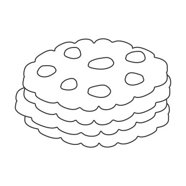 Çerez vektör simgesi. Beyaz arkaplan kurabiyeleri üzerinde izole edilmiş ana vektör simgesi.