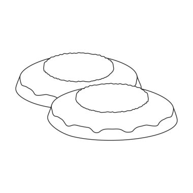 Çerez vektör simgesi. Beyaz arkaplan kurabiyeleri üzerinde izole edilmiş ana vektör simgesi.