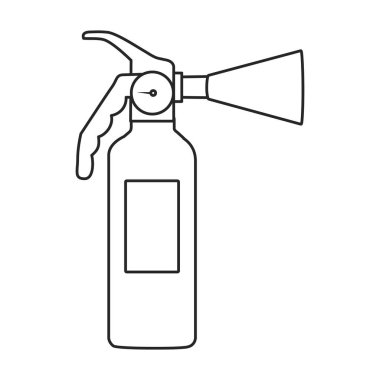 Yangın söndürme ikonu. Ana vektör ikonu beyaz arka planda izole edilmiş yangın söndürme tüpü..