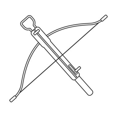 Tatar Yayı vektör simgesi. Beyaz arkaplanda izole edilmiş dış hat vektör simgesi.