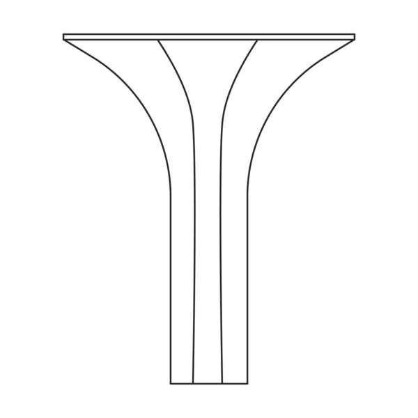 Icône vectorielle du château d'eau.Décrivez l'icône vectorielle isolée sur fond blanc. — Image vectorielle