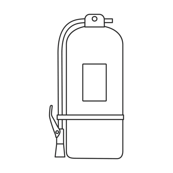 Εικονίδιο διανύσματος πυροσβεστήρα Περίγραμμα διανύσματος απομονωμένο σε λευκό φόντο πυροσβεστήρας. — Διανυσματικό Αρχείο