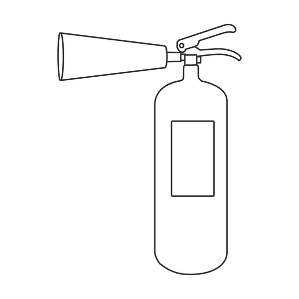 Fire extinguisher vector icon.Outline vector icon isolated on white background fire extinguishe. — Vector de stock