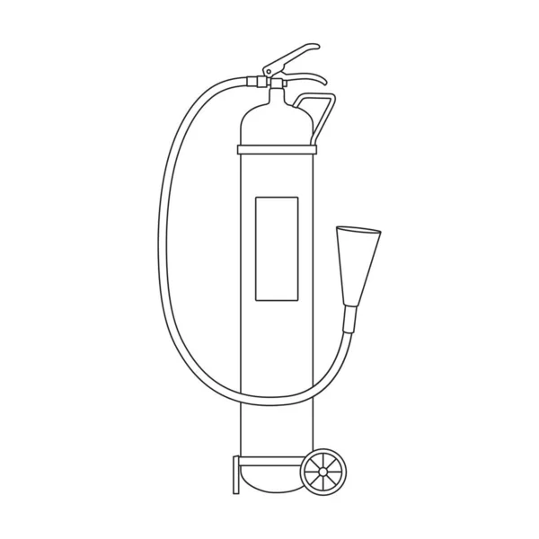 Fire extinguisher vector icon.Outline vector icon isolated on white background fire extinguishe. — Stock Vector