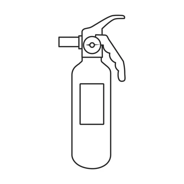 Fire extinguisher vector icon.Outline vector icon isolated on white background fire extinguishe. —  Vetores de Stock