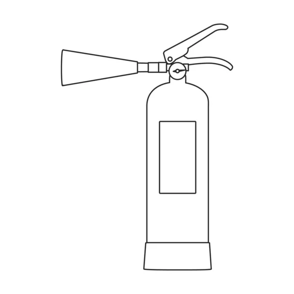 Icône vectorielle de l'extincteur Icône vectorielle contour isolé sur fond blanc extincteur. — Image vectorielle