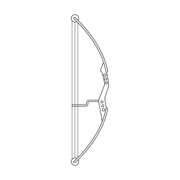 Crossbow vector icon.Outline vector icon isolated on white background crossbow. — Vector de stock