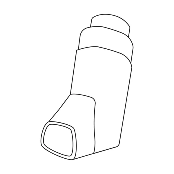 Icône vectorielle pour inhalateur.Décrivez l'icône vectorielle isolée sur un inhalateur de fond blanc. — Image vectorielle