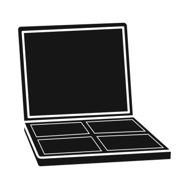 Göz farı ve palet logosu izole edilmiş. Göz farı grafiği ve ağ için gölge depolama sembolü.