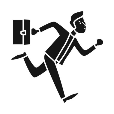 Yönetici ve işadamı logosunun izole edilmiş bir nesnesi. Menajer ve insan stok vektör illüstrasyonunun web ögesi.