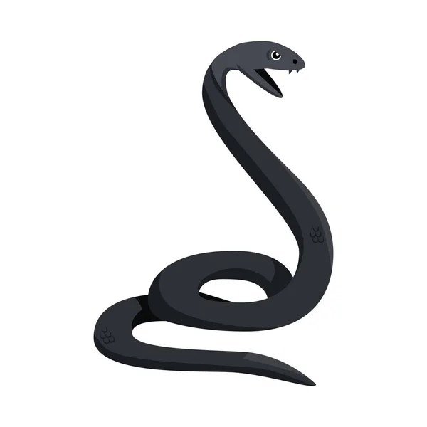 Desenho vetorial de serpente e logotipo python. Elemento web de serpente e ícone de vetor rastejante para estoque . — Vetor de Stock