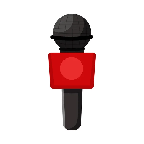 Diseño vectorial del micrófono y el logotipo del micrófono. Elemento web de micrófono y soporte icono de vector para stock. — Archivo Imágenes Vectoriales