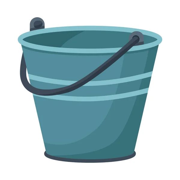 Isolated object of bucket and water sign. Graphic of bucket and tin vector icon for stock. — 图库矢量图片