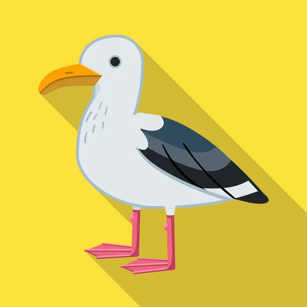 Vector illustration of gull and bird logo. Set of gull and sea vector icon for stock. — Stock Vector