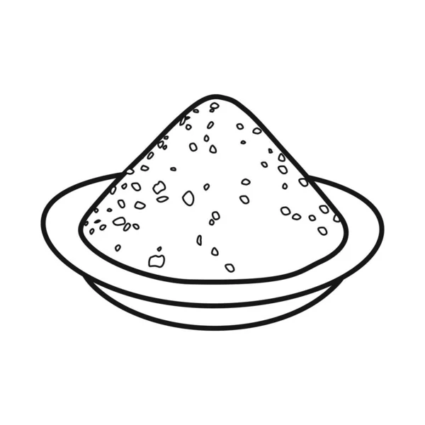 Vector illustration of sugar and bowl sign. Web element of sugar and diabetes stock vector illustration. — 图库矢量图片