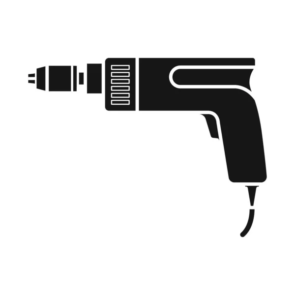 Vector illustration of drill and screwdriver logo. Web element of drill and instrument vector icon for stock. — Vector de stock