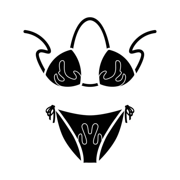 Vector design of swimsuit and bikini icon. Web element of swimsuit and lingerie vector icon for stock. — Vettoriale Stock