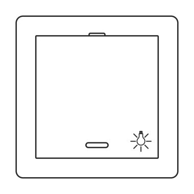 Anahtar vektör simgesi soketi. Ana vektör simgesi beyaz arkaplan anahtar soketinde izole edildi.