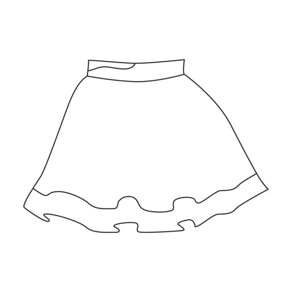 Skirt vector icon.Outline vector icon isolated on white background skirt. — Stock Vector