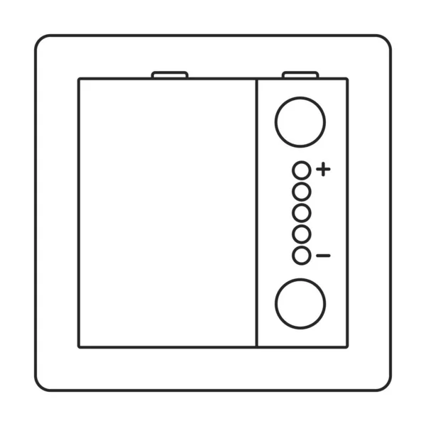 Socket of switch vector icon.Outline vector icon isolated on white background socket of switch. — Stock Vector