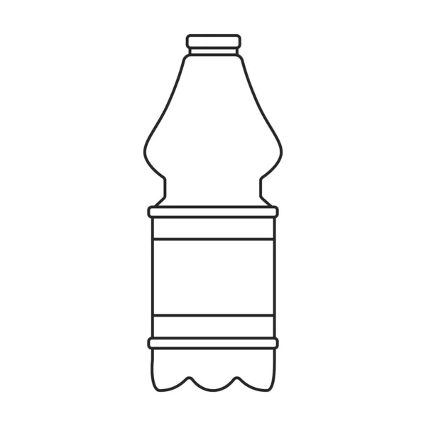 Plastikowa ikona wektora butelki.Ikona wektora kreskówki izolowane na białym tle plastikowej butelki. — Wektor stockowy