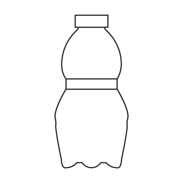 Plastik şişe vektör simgesi. Çizgi film vektör simgesi beyaz arka plan plastik şişesinde izole edilmiş.. — Stok Vektör