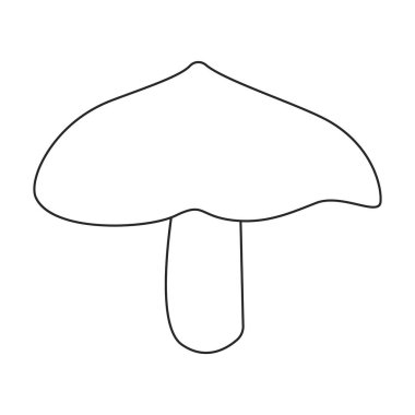 Amanita vektör simgesi. Taslak vektör simgesi beyaz arkaplan üzerinde izole edildi.