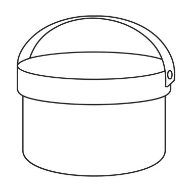 Tahta kutu vektör simgesi. Taslak vektör simgesi beyaz arkaplan tahta kutusunda izole edildi.