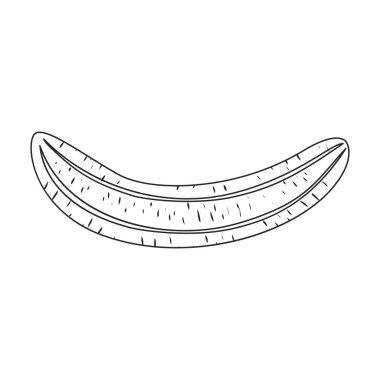 Muz vektör simgesi. Beyaz arkaplan muz üzerinde izole edilmiş ana vektör simgesi.