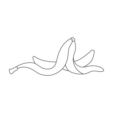 Muz vektör simgesi. Beyaz arkaplan muz üzerinde izole edilmiş ana vektör simgesi.