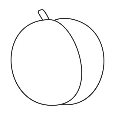 Kayısı kurutulmuş vektör simgesi. Beyaz arkaplan kayısı üzerinde izole edilmiş taslak vektör simgesi..