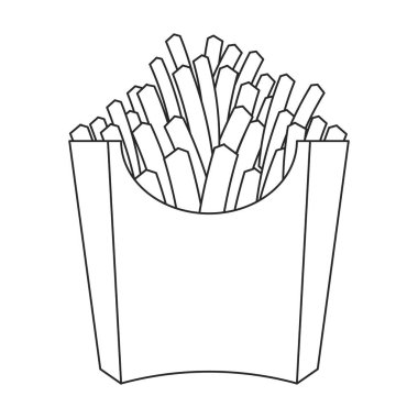 Patates cipsi vektör simgesi. Ana vektör simgesi beyaz arkaplanda izole edilmiş..