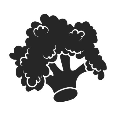 Karnabahar vektör simgesi. Siyah vektör simgesi beyaz arka planda izole edilmiş..