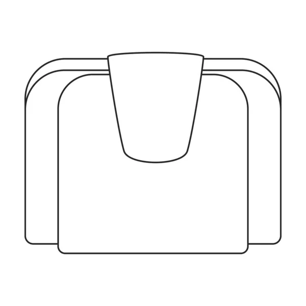 Leder Brieftasche Vektor icon.Outline Vektor Symbol isoliert auf weißem Hintergrund Leder Brieftasche. — Stockvektor
