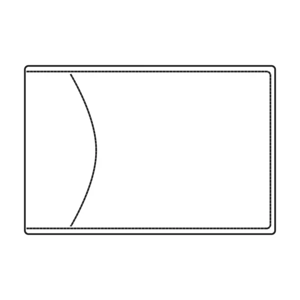 Кожаный бумажник векторный значок. Контур векторный значок изолирован на белом фоне кожи бумажник. — стоковый вектор