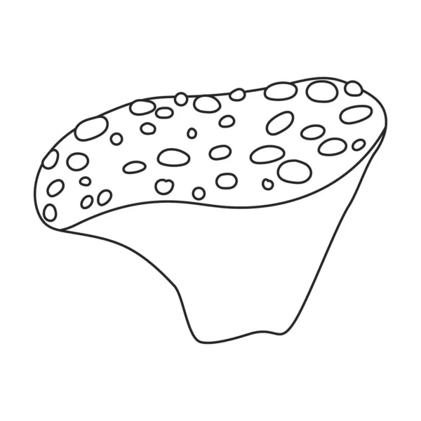 Icono de vector Amanita. Icono de vector de contorno aislado sobre fondo blanco amanita. — Archivo Imágenes Vectoriales